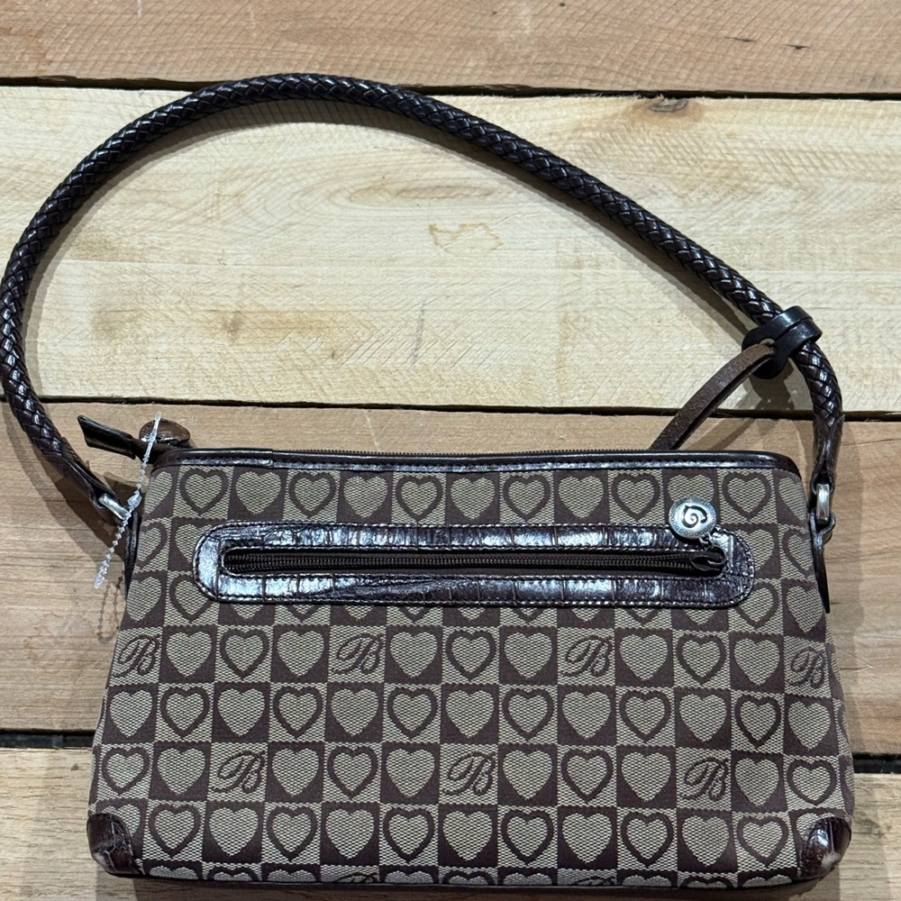Brighton Jacquard Signature Hearts small shoulder bag B55 - Picture 7 of 10